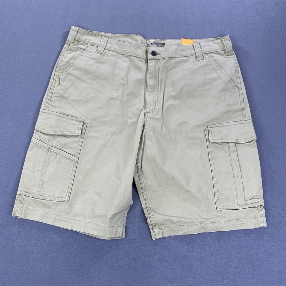 Carhartt Cargo Shorts Mens 42 Beige Rugged Flex Relaxed Fit Canvas Work - Picture 2 of 16